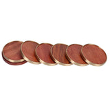 Wooden Tea Cup Mat Insulation Desktop Cup Pad Set with Base Tray Tea Ceremony AccessoriesRosewood - Close-Up Angle