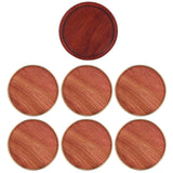 Wooden Tea Cup Mat Insulation Desktop Cup Pad Set with Base Tray Tea Ceremony AccessoriesRosewood