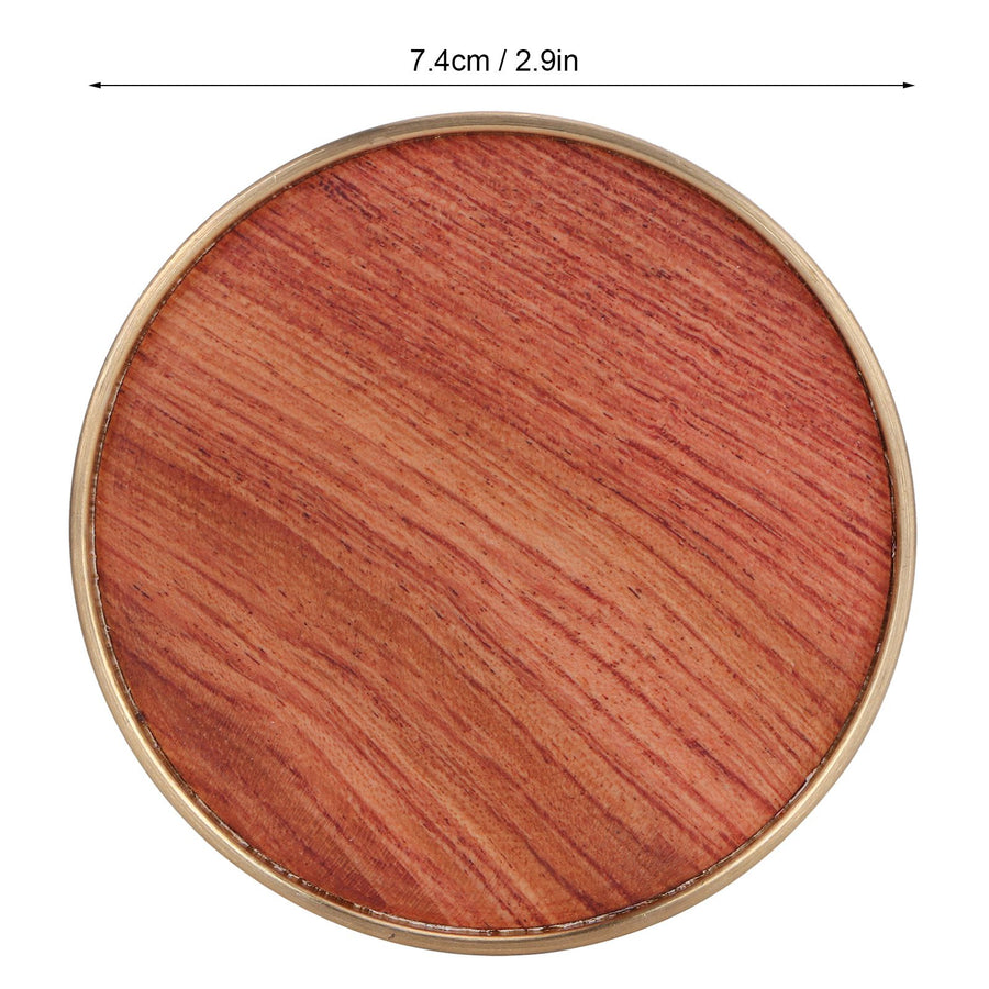 Wooden Tea Cup Mat Insulation Desktop Cup Pad Set with Base Tray Tea Ceremony AccessoriesRosewood