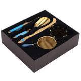 Tea Ceremony Set 304 Stainless Steel Tea Spoon Needle Clip Filter Kit Kung Fu Tea Accessory Gold