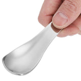 Stainless Steel Spoon Teaspoon Ice Cream Scoop Home Restaurant Polishing Handle Coffee Spoon - Rear View