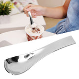 Stainless Steel Spoon Teaspoon Ice Cream Scoop Home Restaurant Polishing Handle Coffee Spoon - Extra Image