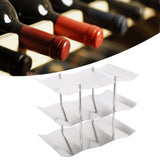 3‑Tier Stainless Steel Wine Rack Freestanding Wavy Wine Holder Display Shelf Kitchen Accessories