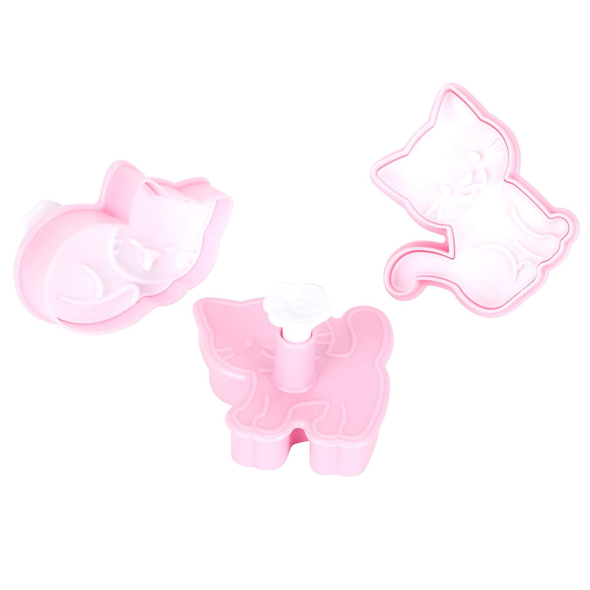 3pcs Cartoon Cat Shaped Cookies Molds DIY Baking Biscuit Mold Set Baking Accessory