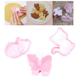 3pcs Cartoon Cat Shaped Cookies Molds DIY Baking Biscuit Mold Set Baking Accessory - Extra Image
