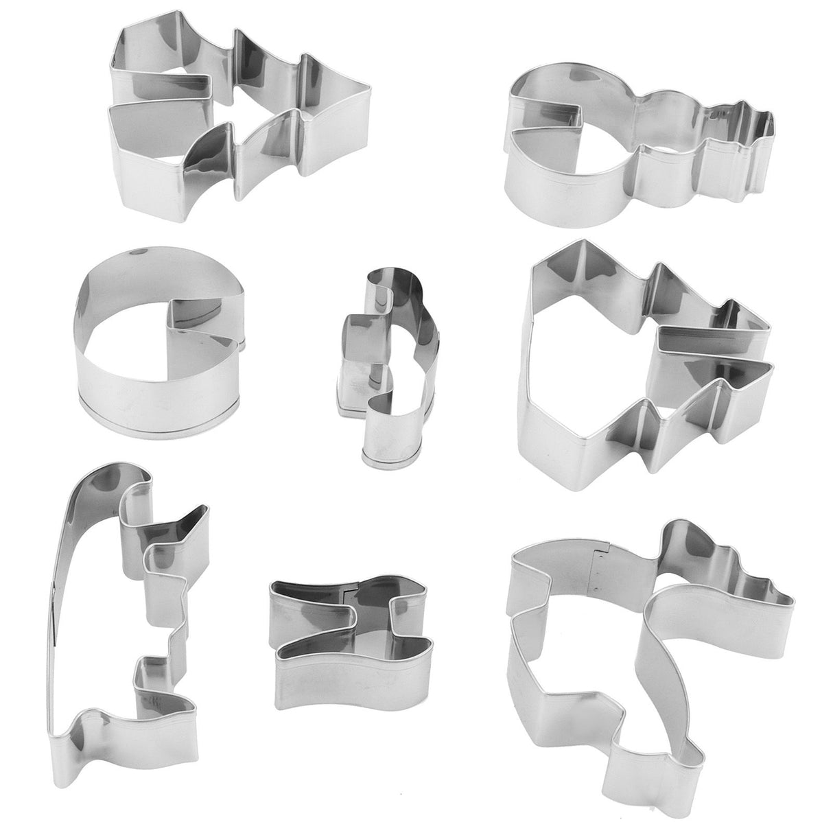 8Pcs Cookies Cutter Set Large Size Christmas Biscuits Mold Cutting Tool Baking Accessories