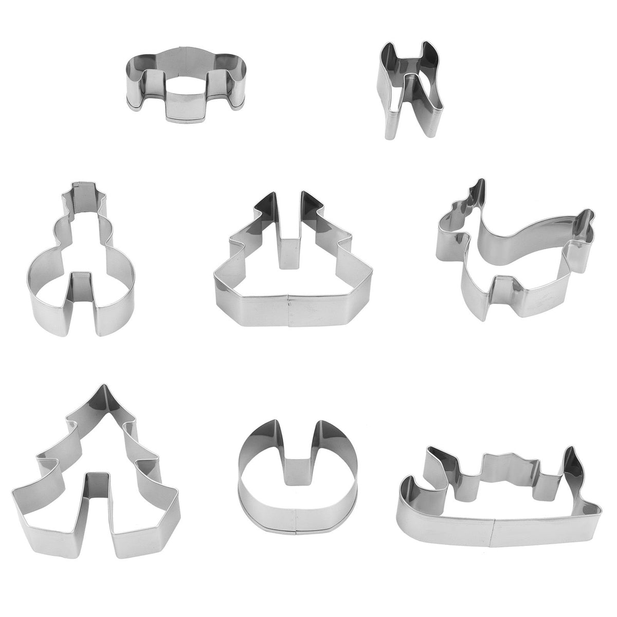 8Pcs Cookies Cutter Set Large Size Christmas Biscuits Mold Cutting Tool Baking Accessories