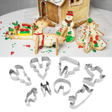 8Pcs Cookies Cutter Set Large Size Christmas Biscuits Mold Cutting Tool Baking Accessories