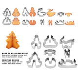8Pcs Cookies Cutter Set Large Size Christmas Biscuits Mold Cutting Tool Baking Accessories