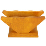 Coffee Filter Paper Holder Countertop Reusable V shaped Wooden Storage Container Dispenser