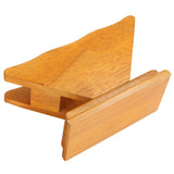 Coffee Filter Paper Holder Countertop Reusable V shaped Wooden Storage Container Dispenser - Rear View