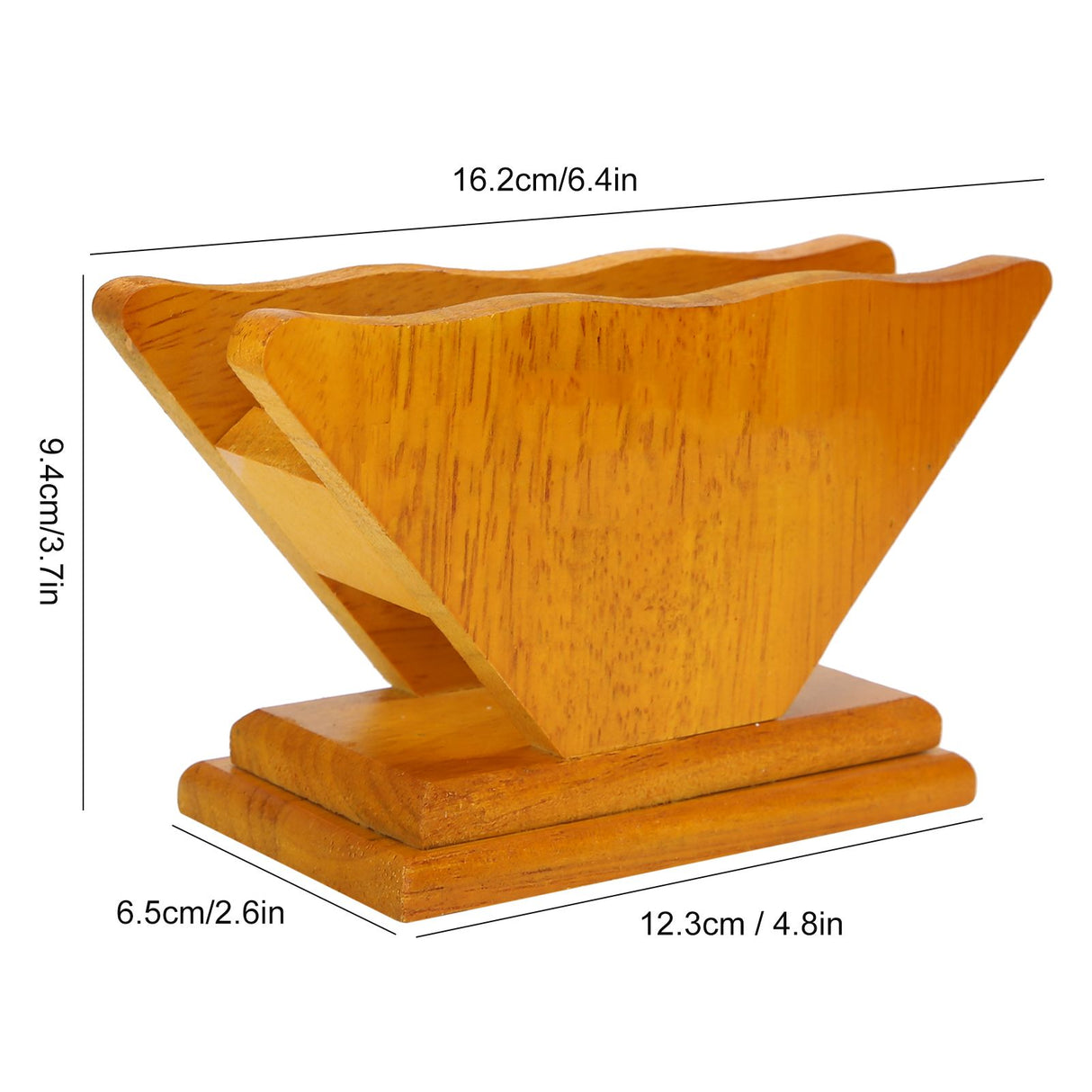 Coffee Filter Paper Holder Countertop Reusable V shaped Wooden Storage Container Dispenser