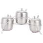 304 Stainless Steel Condiment Pot Spice Container Salt Sugar Box Storage Spice Rack Set