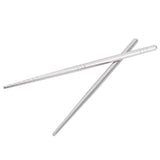 1 Pair Chopsticks 304 Stainless Steel Chopsticks Tableware Cutlery Kitchen Accessory 17.5cm - Rear View