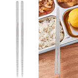 1 Pair Chopsticks 304 Stainless Steel Chopsticks Tableware Cutlery Kitchen Accessory 17.5cm