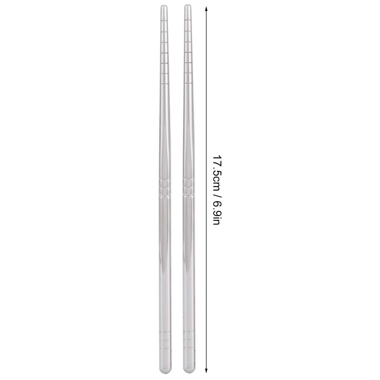 1 Pair Chopsticks 304 Stainless Steel Chopsticks Tableware Cutlery Kitchen Accessory 17.5cm