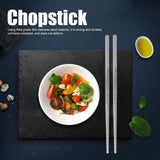 1 Pair Chopsticks 304 Stainless Steel Chopsticks Tableware Cutlery Kitchen Accessory 17.5cm - Extra Image