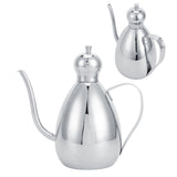 1L Oil Dispenser 304 Stainless Steel Oil Bottle Vinegar Pot Home Kitchen Storage Container - Low Angle