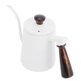 700ml Hand Drip Coffee Pot 304 Stainless Steel Long Spout Coffee Making Kettle with Wooden Handle - 45-Degree Angle