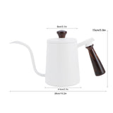 700ml Hand Drip Coffee Pot 304 Stainless Steel Long Spout Coffee Making Kettle with Wooden Handle