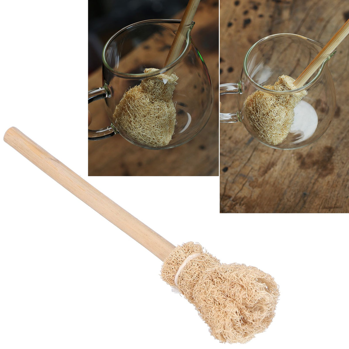 Natural Loofah Brush Water Cup Teacup Teapot Cleaning Brush Tea Ceremony Accessories