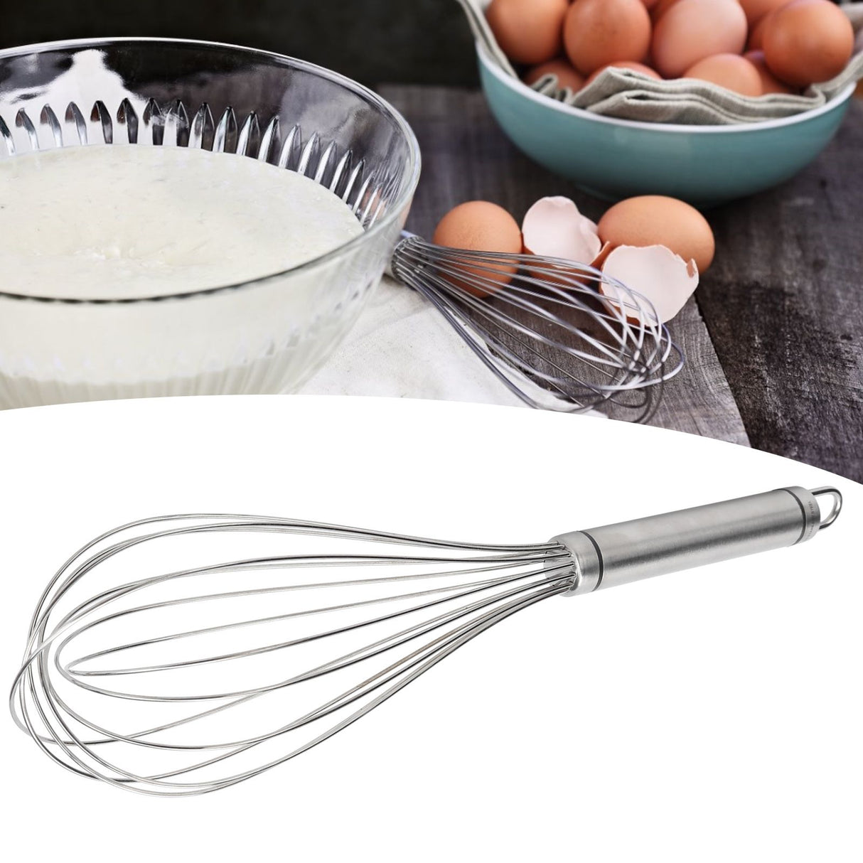 Manual Egg Mixer 304 Stainless Steel 7 Wire Egg Beater Mixing Tool Kitchen Baking Gadgets