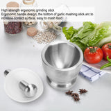 Garlic Press Chopper 304 Stainless Steel Manual Spice Herb Grinder Kitchen Accessory