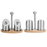 Stainless Steel Condiment Container Pot Seasoning Box Set Spice Pepper Jar Kitchen Cooking Tool