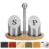 Stainless Steel Condiment Container Pot Seasoning Box Set Spice Pepper Jar Kitchen Cooking Tool