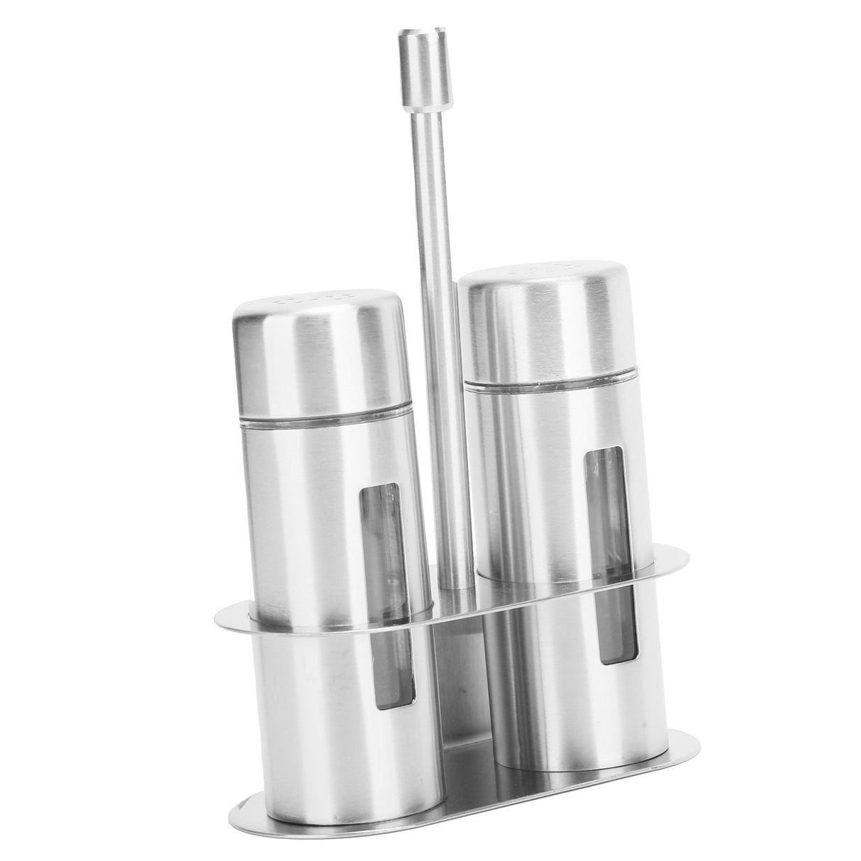 Stainless Steel Condiment Seasoning Container Pots Set with Spice Rack for Dining Room Supplies