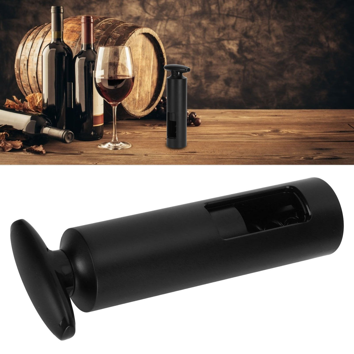Manual Wine Bottle Opener Corkscrew Kitchen Bar Wine Opening Tool Accessories Black