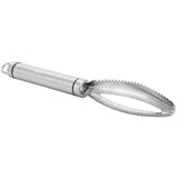 Fish Scaler Stainless Steel Fish Scraper Fish Scale Remover Scraping Removing Tool Kitchen Tool - Low Angle