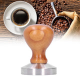 58mm Stainless Steel Coffee Powder Hammer Tamper with Wood Handle Coffee Accessories