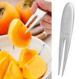 Fruit Fork Stainless Steel Cake Dessert Salad Appetizer Fork Dinnerware Kitchen Utensils1Pc - Extra Image