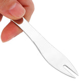 Fruit Fork 304 Stainless Steel Lovely Mini Dessert Fork for Cake Party Restaurant HotelStainless Steel Color 1Pc - Low Angle