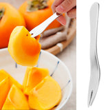 Fruit Fork 304 Stainless Steel Lovely Mini Dessert Fork for Cake Party Restaurant HotelStainless Steel Color 1Pc - Extra Image