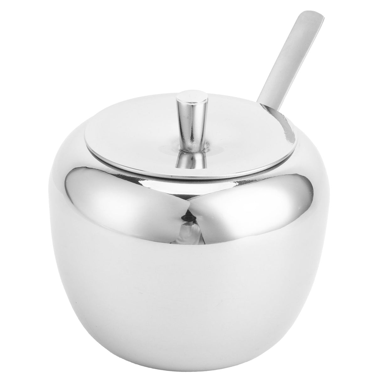 Stainless Steel Sugar Jar Seasoning Jar Spice Container with Lid and Spoon Home Kitchen Tool