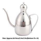 Oil Dispenser Stainless Steel Oil Bottle Leakproof Vinegar Pot Kitchen Storage Container0.25L