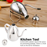 Oil Dispenser Stainless Steel Oil Bottle Leakproof Vinegar Pot Kitchen Storage Container0.25L