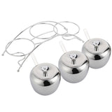 Stainless Steel Condiment Seasoning Containers Pots Set Salt Pepper Sugar Storage Organizers - Close-Up Angle