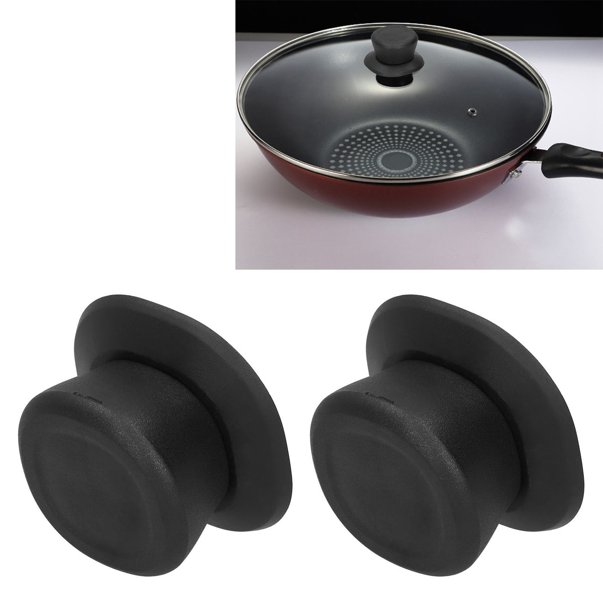 2Pcs Pot Lid Knobs Replacement Pan Cover Holding Handle with Screw Cookware Accessories