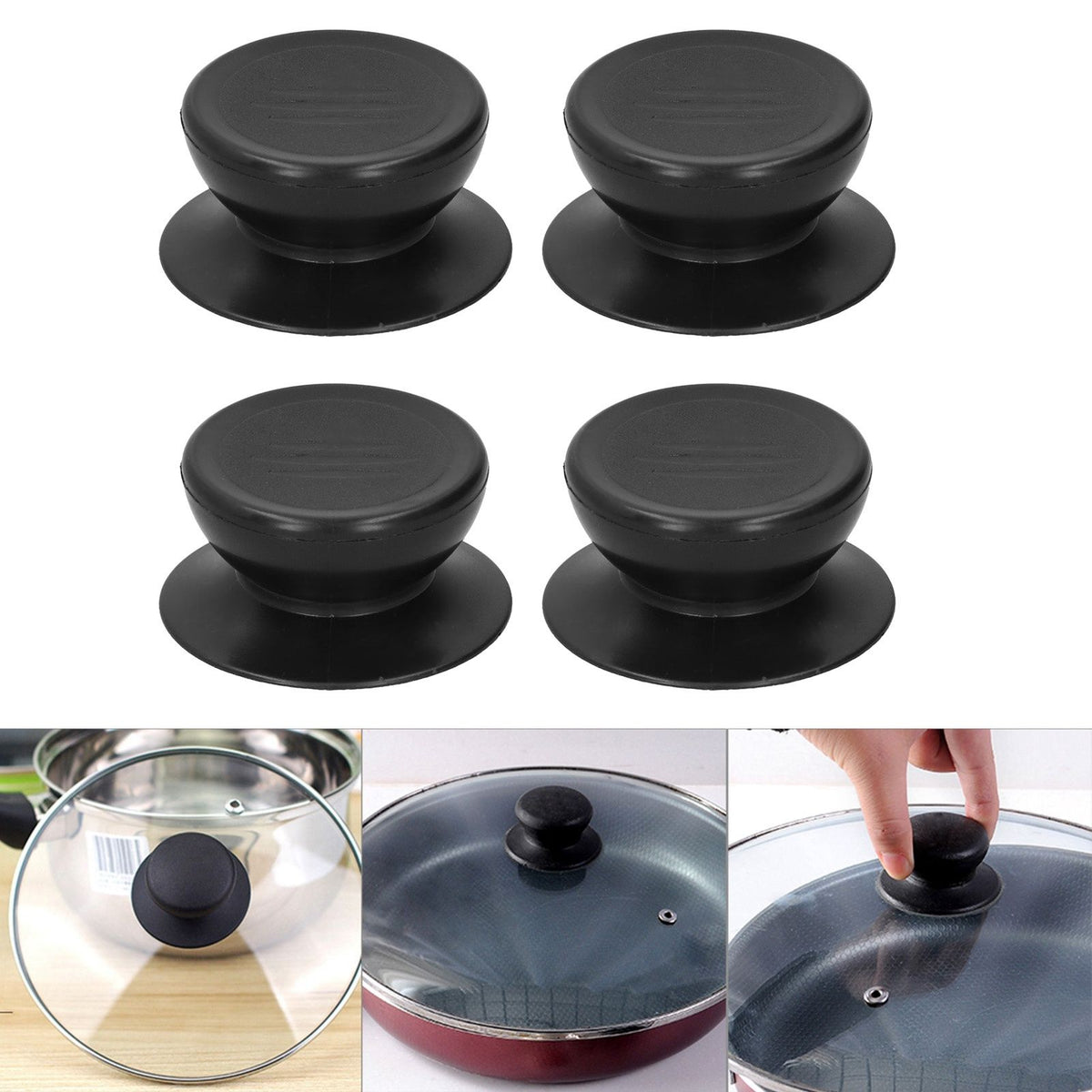 4Pcs Pot Lid Knob Universal Lid Replacement Knob Pan Cover Handle Cookware Accessories