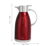 2L Thermal Jug DoubleWall Stainless Steel Vacuum Insulation Kettle for Coffee Tea(Red )
