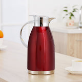 2L Thermal Jug DoubleWall Stainless Steel Vacuum Insulation Kettle for Coffee Tea(Red )