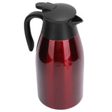 2L Insulation Pot Stainless Steel Vacuum Thermal Kettle Jug for Home Office TravelRed - 45-Degree Angle