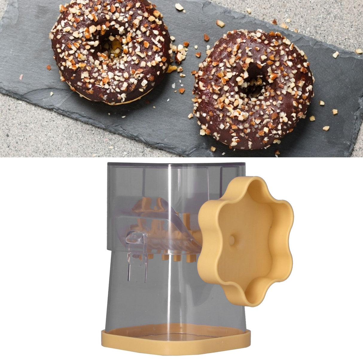 Manual Nut Chopper Effortless Easy to Clean Hand Crank Nut Grinder for Almonds Hazelnuts PecansYellow