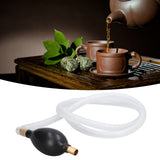Tea Tray Drain Hand Suction Ball Pump Pipe Kit Copper Head Leakproof for 1.2cm Diameter Hose