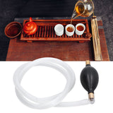 Tea Tray Drain Hand Suction Ball Pump Pipe Kit Copper Head Leakproof for 1.2cm Diameter Hose - Extra Image