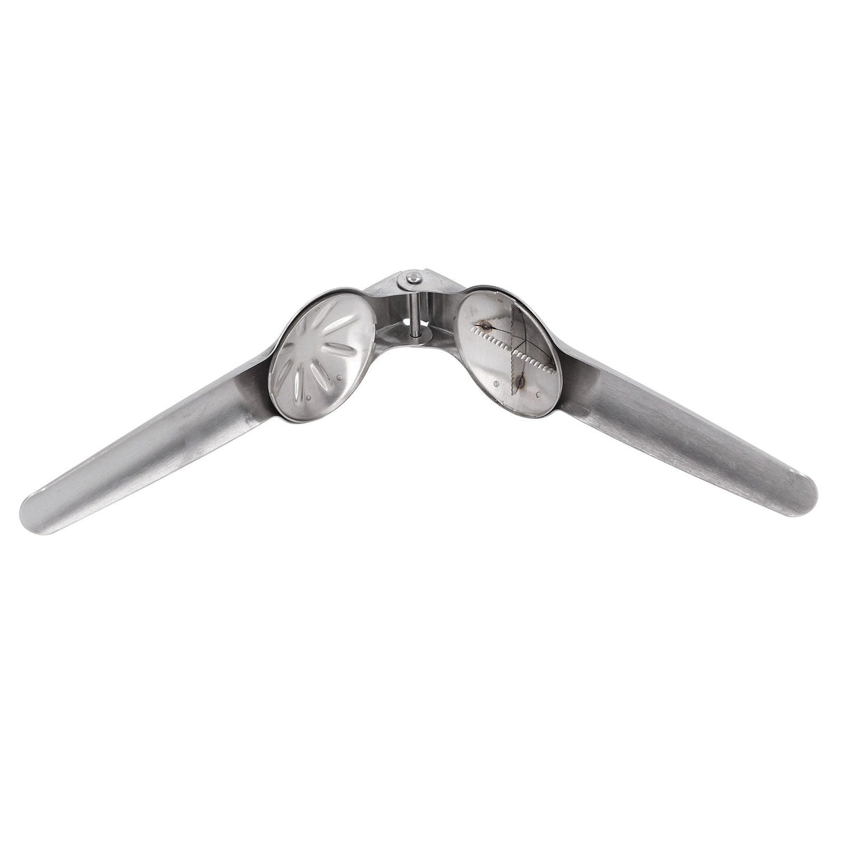 Nut Cracker Multifunction Stainless Steel High Hardness Cross Serrated Design Safe Effort Saving Lever Chestnut Cutter