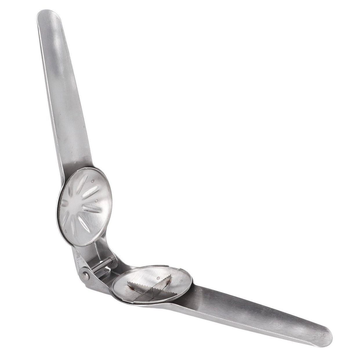Nut Cracker Multifunction Stainless Steel High Hardness Cross Serrated Design Safe Effort Saving Lever Chestnut Cutter